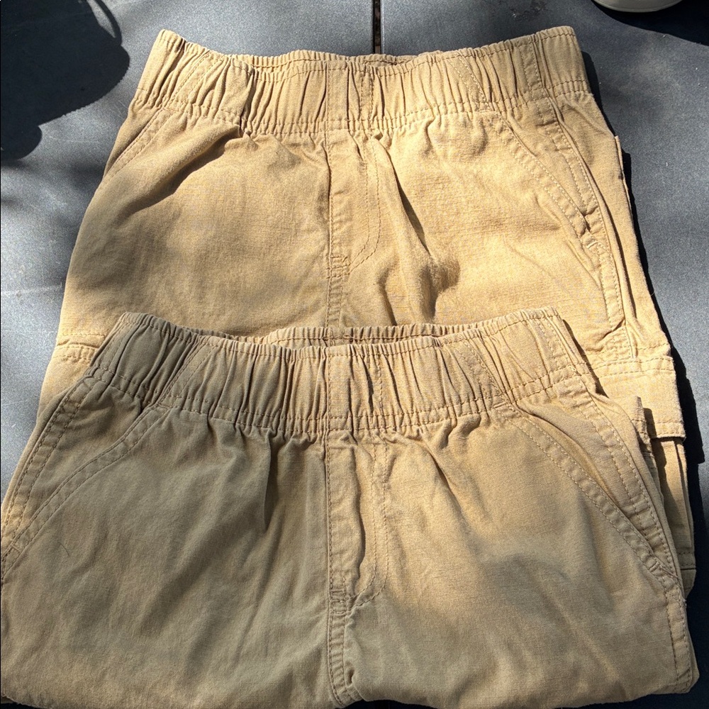 Place Tan Elastic-Waist Kids Pants. 2